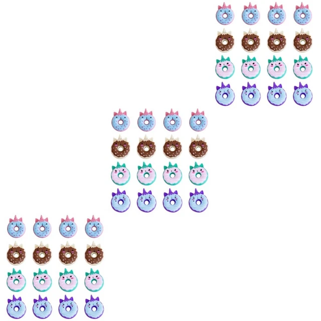 48 piezas goma de borrar rosquilla niños escribir pintura goma de borrar hermosa