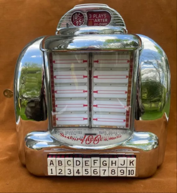 Vintage Seeburg 100 Wall-O-Matic Remote Jukebox Selector with Key