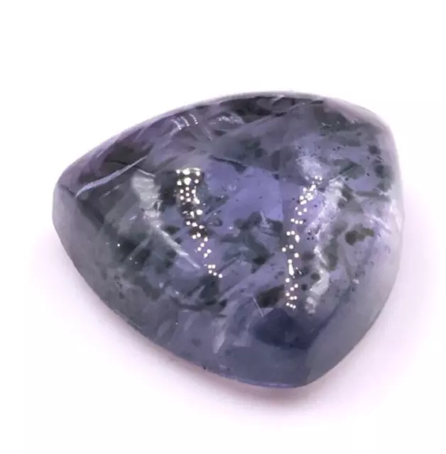 Natural Iolite Cabochon 9.65 Ct Loose Gemstone Trillion Cut Stone Blue Iolite