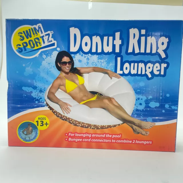 Donut lounger lounge chair swim sportz floating beach pool inflatable