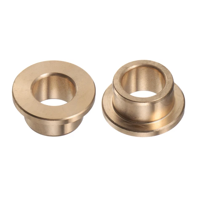 2pcs Flange Bearing Sleeve 13mm x 19mm x 12mm Bronze Self-Lubricating Bushings
