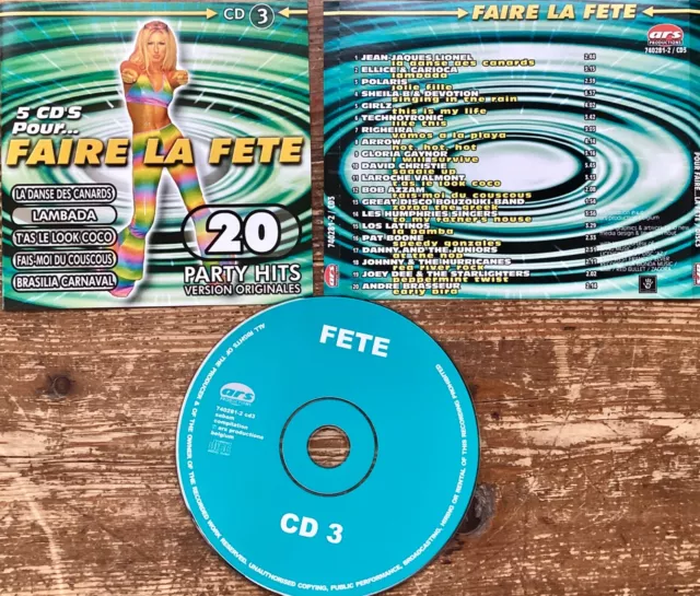 Cd Album Faire La Fête Vol Iii 20 Super Tracks 2 Ship/Opt With/Without Case