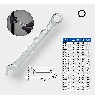 KS TOOLS Anillo Llave de Boca, 8 mm