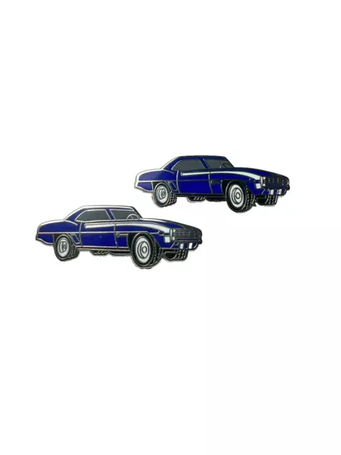 Custom Made Cufflinks Vintage Cars Collector 1969 Chevrolet Camaros Automobile