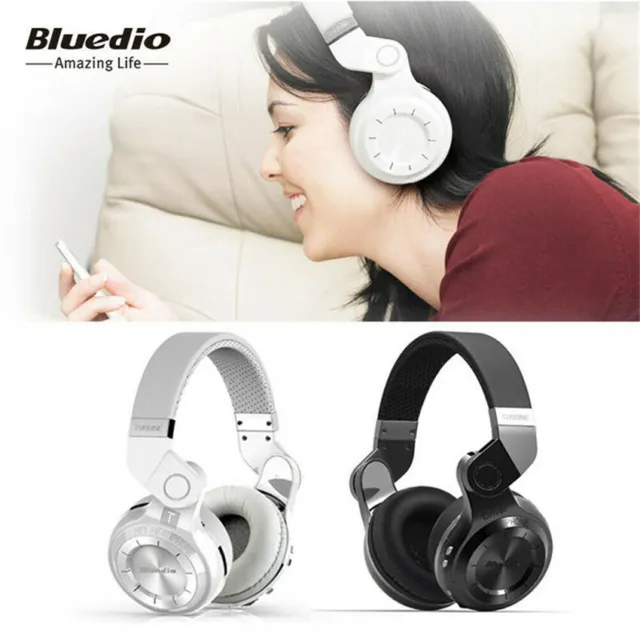 Bluetooth 5.0 Headphones Headset Bluedio HT Turbine Built-in Mic Wireless Stereo