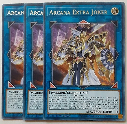 YUGIOH Arcana Extra Joker KICO-EN030 1st Ed Rare NM 3x
