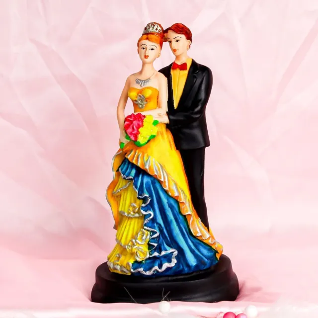 Statue de couple de mariage Lovey-Dovey debout en polyrésine, pièce...
