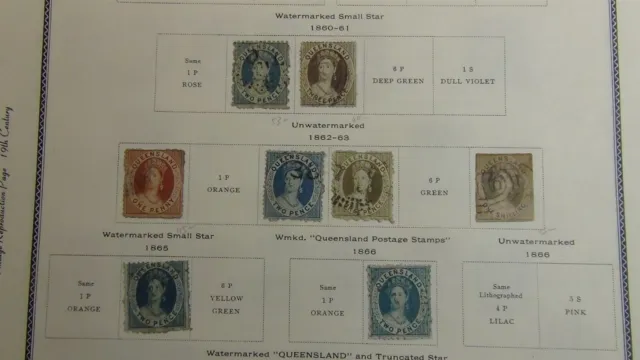 Stampsweis Queensland Classique Sur Vintage Scott Intl Est 96 Timbres