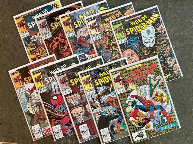 Web of Spider-Man 50s LOT (1989) CLASSIC Issues 50-59 - NM
