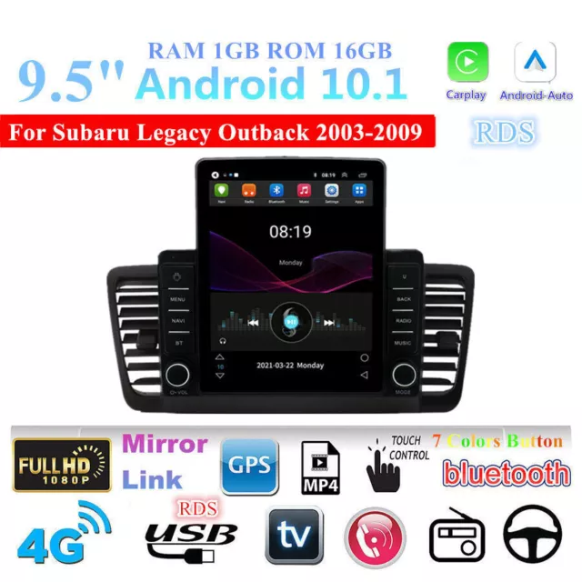 2003-2009 Für Subaru Legacy Outback Stereo Radio GPS NAVI 9.5" Android 10.1 16GB