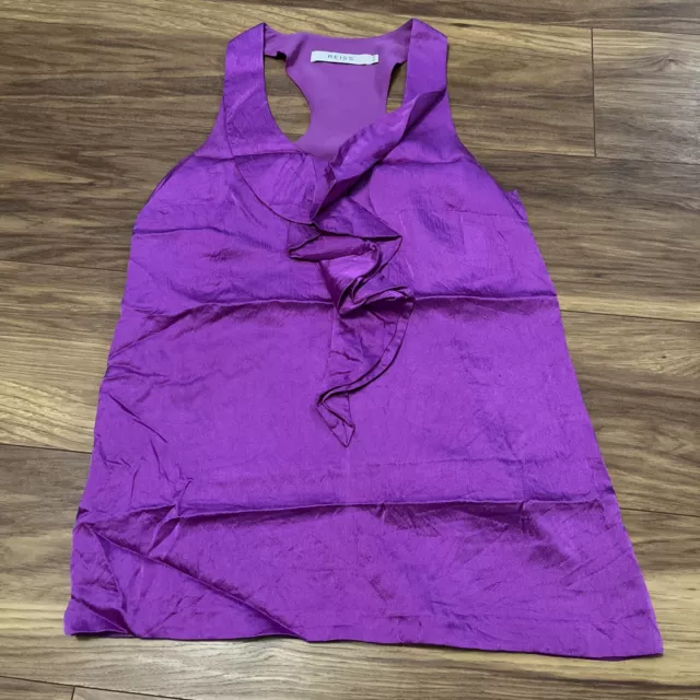 Reiss Womens Purple Sleeveless Blouse Size Uk 8