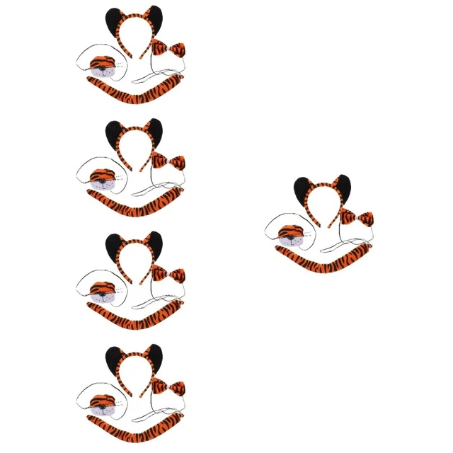 Traje de tigre niños diadema traje para niños disfraz de animal diadema tela
