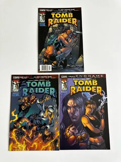 TOMB RAIDER Image/Top Cow (3) Comics Set Run Lot #22, 23, 24 Lara Croft