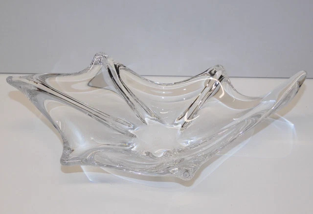 *Jolie Coupe Vide Poche Cristal Vintage Forme Libre 1960/70 Collection Deco Xx D