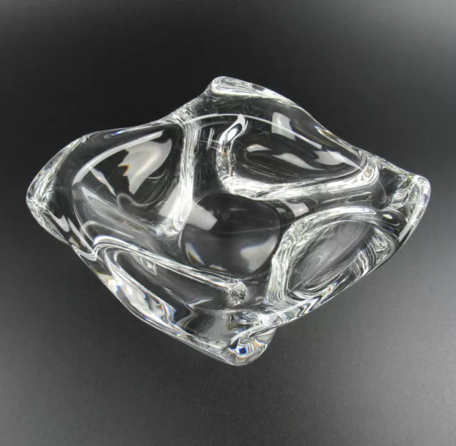 Daum Nancy Glas Schale / Aschenbecher signiert France Glass Dish Ashtray Crystal 2