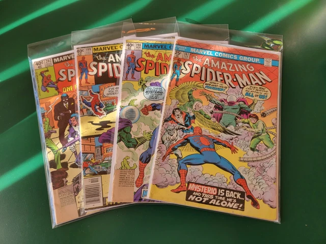 Amazing Spiderman #141, #198,  #199, #202, #124 - 1st app of Man-Wolf