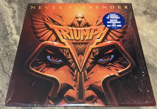 Triumph Never Surrender 1983 rare oop vinyl LP 1st press shrink hype sticker RCA