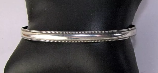 Vintage Cuff Bracelet Sterling Silver 7.5" Inches Long