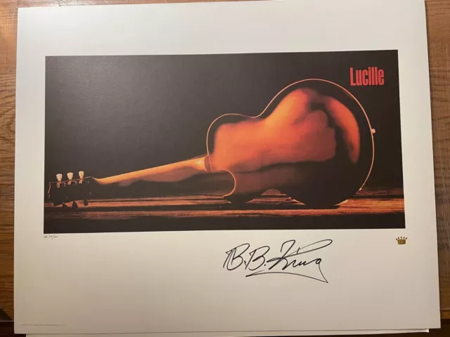 BB King LUCILLE Hand Signed Official  Art Print AP Edition 35/60