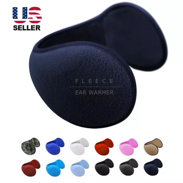 Ear Muffs Fleece Earwarmer Winter Ear warmers Mens Womens Behind the Head Design