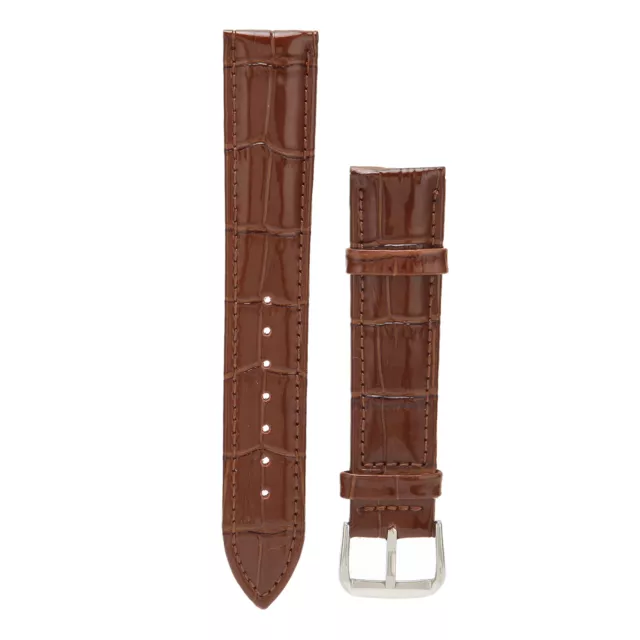 Brown Pin Buckle Watch Band PU Leather Replacement Watch Strap Watch