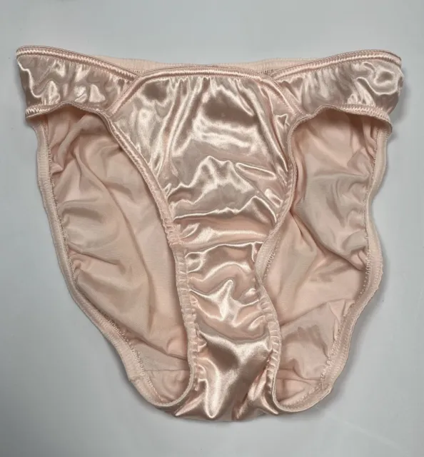 VICTORIAS SECRET SECOND Skin Satin Bikini Panties Small Icy Pink NWT Free  Ship $79.95 - PicClick