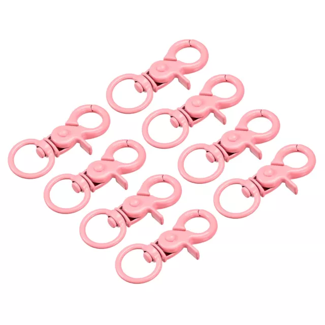 44mm Swivel Clasps Lanyard Snap Hook Claw Clasp for DIY Pink, 8Pcs