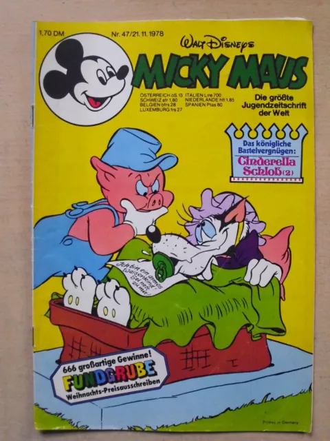 Micky Maus 47/1978 Walt Disney Onkel Dagobert Donald Duck ohne Sammelmarke/Extra