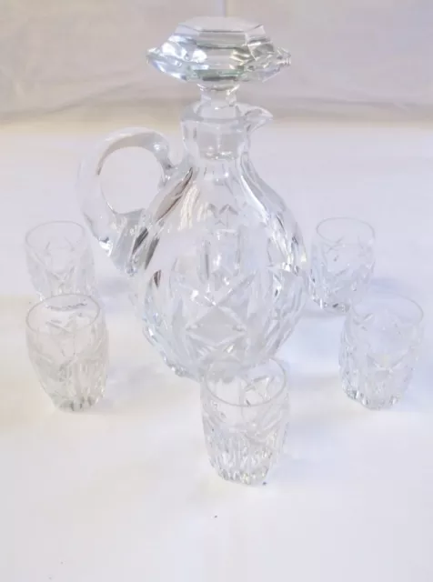 Service liqueur cristal de Bohème Baccarat st Louis verre carafe carafon