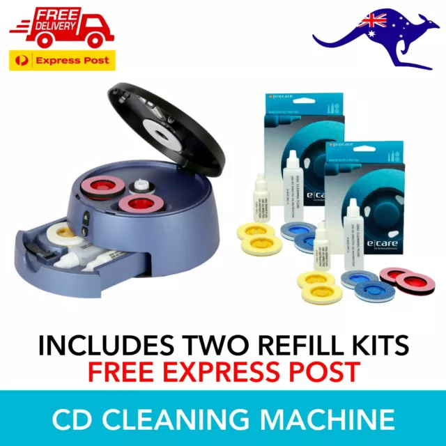 CD DVD Cleaning Scratch Repair Machine + 3 Sets Polishing Disks - EXPRESS POST