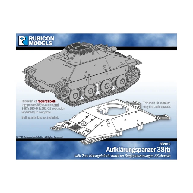 RUBICON MODELS WWII Axis Mini 28mm Aufklarungspanzer 38(t) Pack New £8. ...