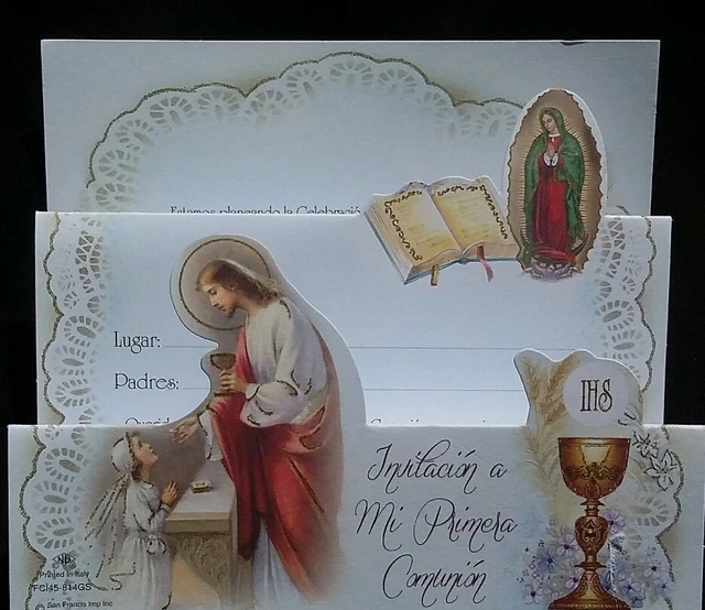 100 INVITATIONS DE première communion (Spanish First Communion