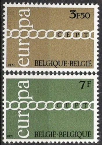 Belgien Nr.1633/34 ** Europa, Cept 1971, postfrisch