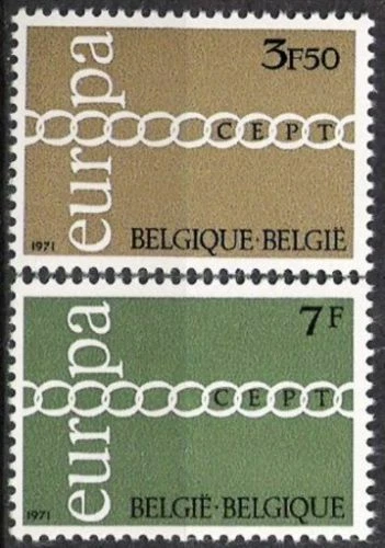 Belgien Nr.1633/34 ** Europa, Cept 1971, postfrisch