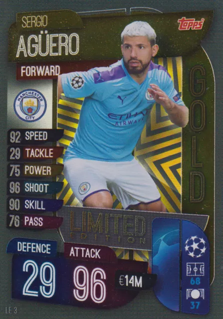 Topps Champions League 19 20 2019 2020 LE03 Sergio Agüero Limitierte Karte