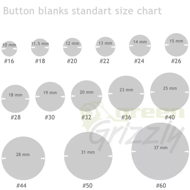 100 juegos de botones en blanco para botones de cubierta en varios tamaños respaldos metálicos 2