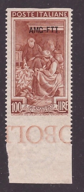 Trieste Amg-Ftt, 100 Lire Italy To Labour Non Serrated Horizontally -CY80