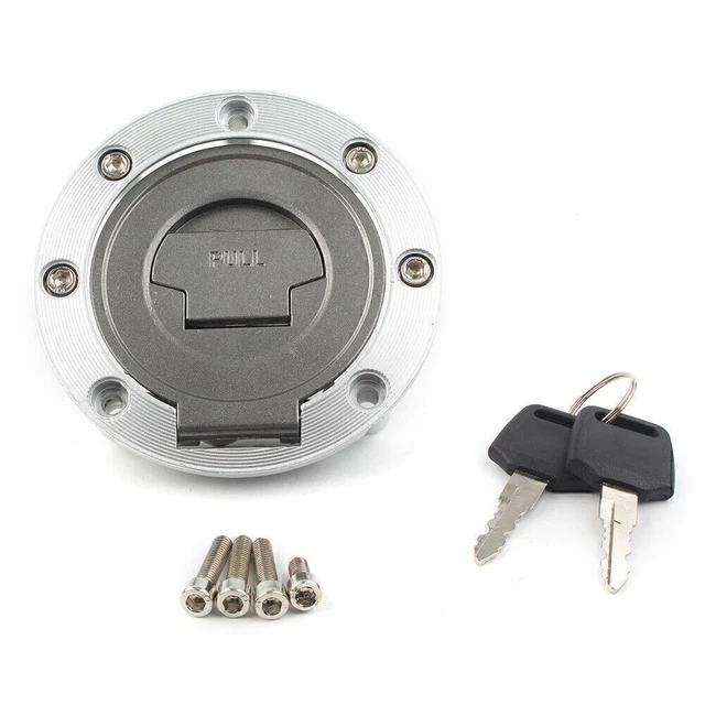 Fuel Gas Tank Cap Cover Lock w/Key For Yamaha YZF R1 R6 600 750 XJR 1200 400