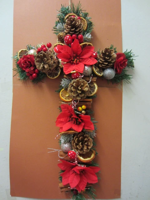 Christmas Grave Cross Hand Made 18 inch NEW loved one at Christmas time
