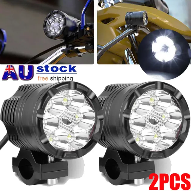 2x LED Motorcycle Headlights Spot Light Waterproof Bike Driving Fog  Lamp 30W AU