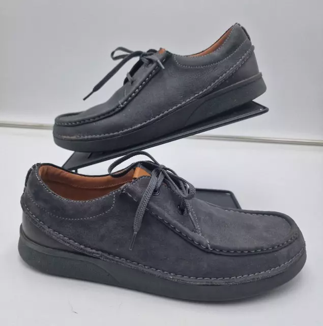 CLARKS OAKLAND SEAM Dark Grey Nubuck Men s Shoes Size UK 7G 32.99