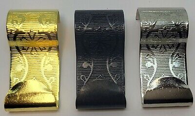 Stamped BRASS pressed pattern picture molding hooks rail hanger picture art new