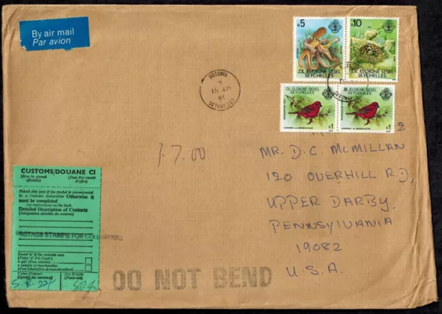 Seychelles 1980 Postal Agency Cover to Collector