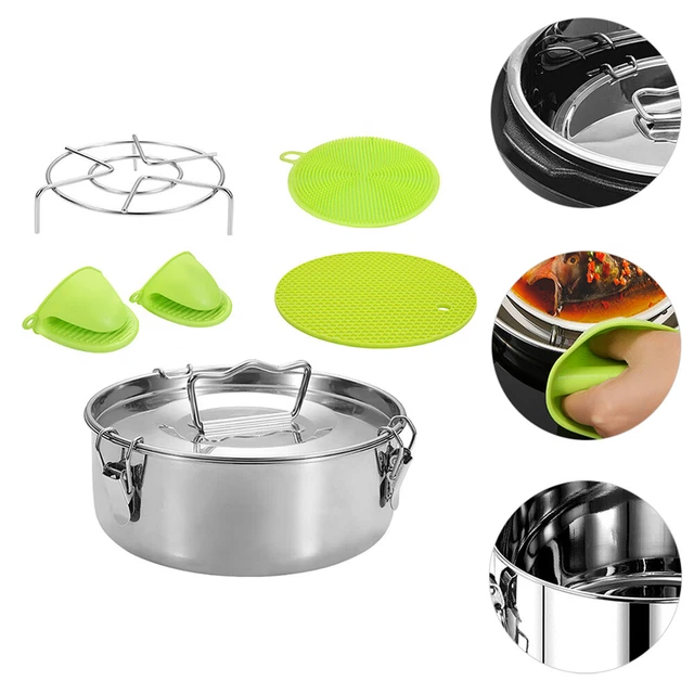 Cooking Boiler Pot Simmering Pot Stainless Steel Steamer Veggie Steamer Instant