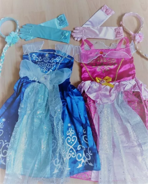 Lot déguisement 2 Robes Princesse Petites Filles + Accessoires 4ans 