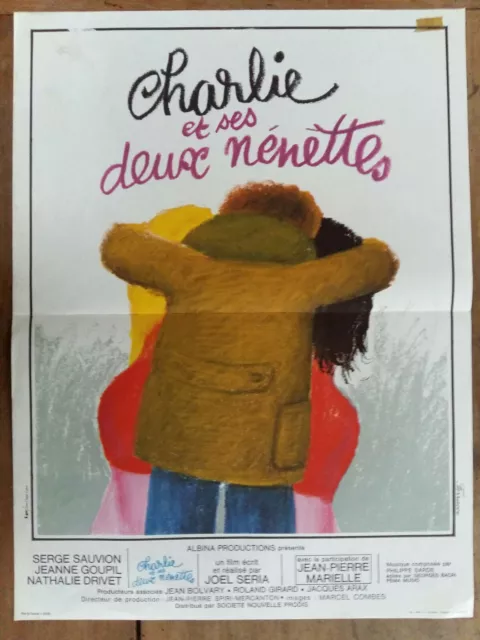 Affiche CHARLIE ET SES DEUX NENETTES Joel SERIA Serge SAUVION  MARIELLE 40x60cm