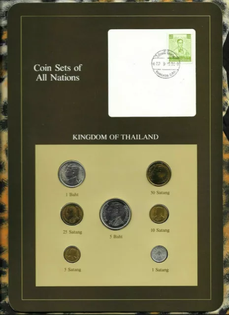 1957-1982 Thailand - Mint Unc Coin Set (7) - Coin Sets Of All Nations