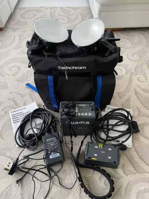 Elinchrom Quadra Ranger 2 HEAD RX A/PRO Lighting Kit WITH LITHIUM BATTERY