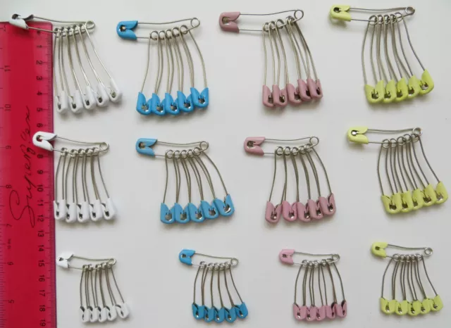 6 Pack S/M/L Nappy Pins Terry Nappie Safety Pin Baby Diaper Change Fastenermetal 2