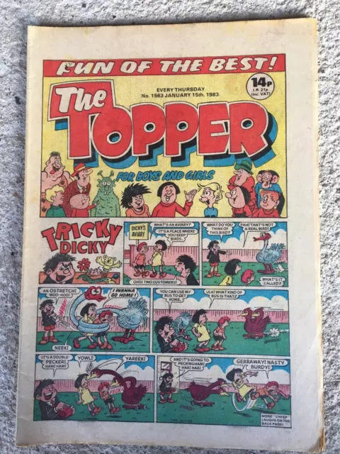 Topper Comic - Great Condition - No 1563 - January 15th 1983 - 41st Birthday